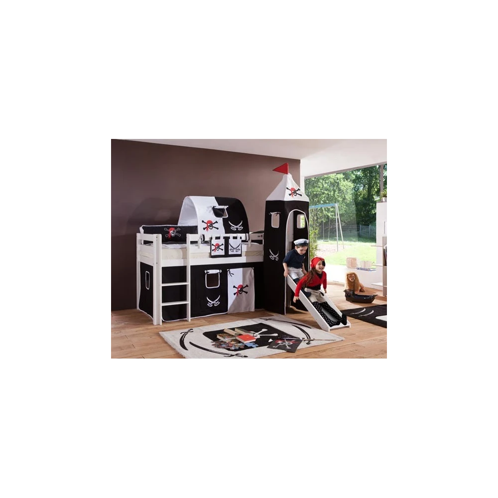 Cama média alta pirata