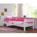 Roupa de cama infantil com coraçoes rosa e branco