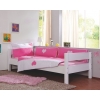 Roupa de cama infantil com coraçoes rosa e branco