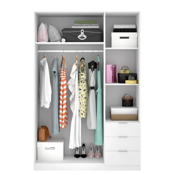 Guarda-roupa 3 portas e 3 gavetas 