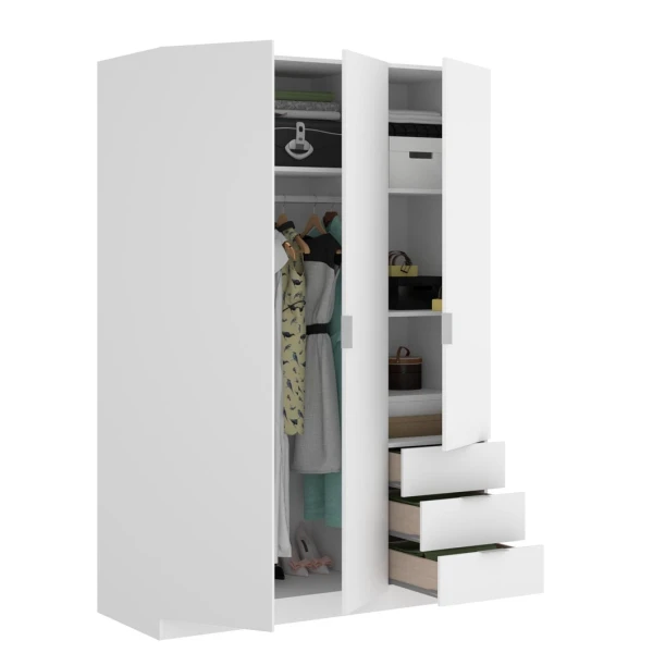 Guarda-roupa 3 portas e 3 gavetas 