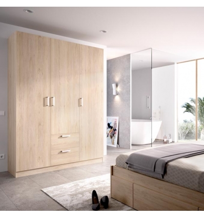 GUARDA-ROUPA 3 PORTAS E 2 GAVETAS FLOK 