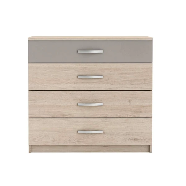 Cómoda bicolor com 4 gavetas