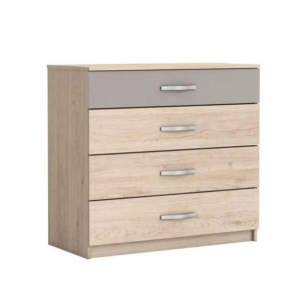 Cómoda bicolor com 4 gavetas