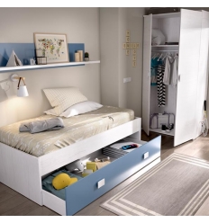 cama ninho com prateleira