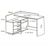 ESCRITÓRIO EM L COM GAVETAS MIRLO