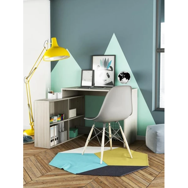 mesa com pratelerias