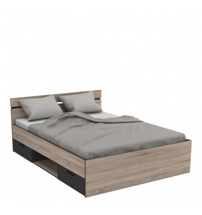 CAMA DE CASAL COM GAVETAS ALASKA