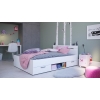 CAMA DE CASAL COM GAVETAS ALASKA