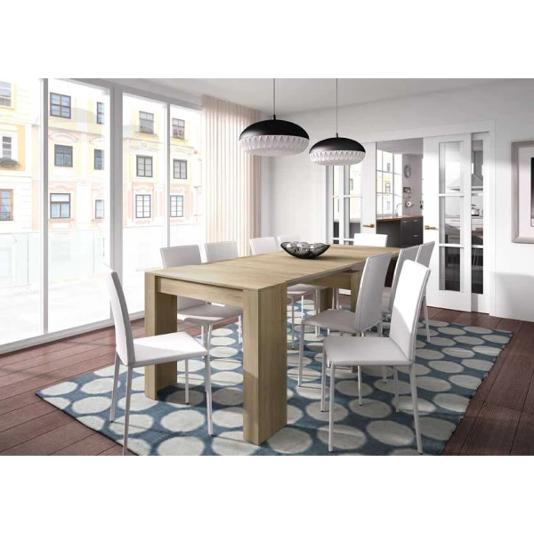 Mesa adaptável com 5 posições. Até 10 comensais. Mesa extensível para convidados. Prática e funcional.