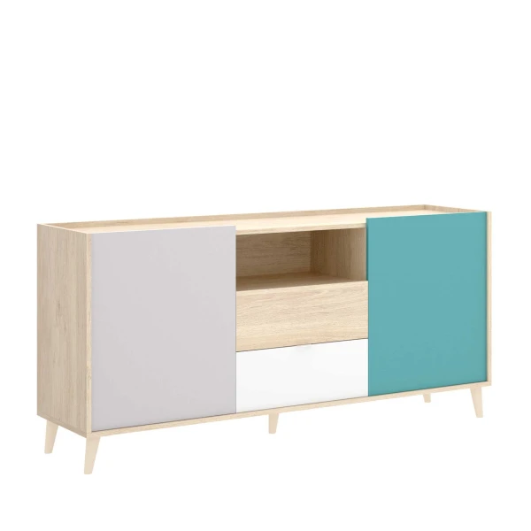 APARADOR  ESTILO RETRO 2 PUERTAS 2 CAJONES POP