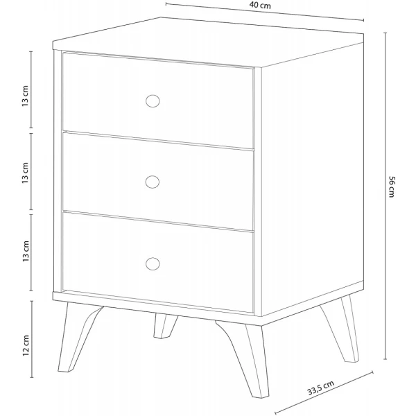 Mesa De Cabeceira Com Gavetas