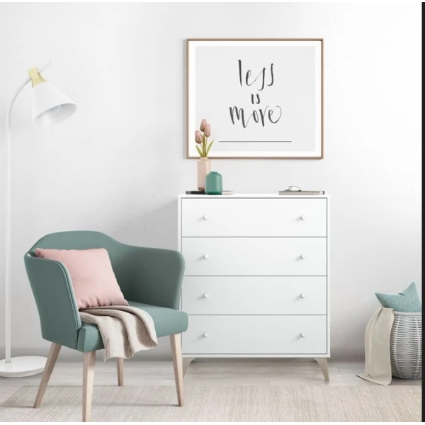 Cómoda Com 4 Gavetas