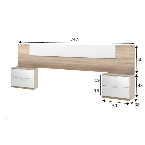 Cabeceira Com Mesinhas De Cabeceira