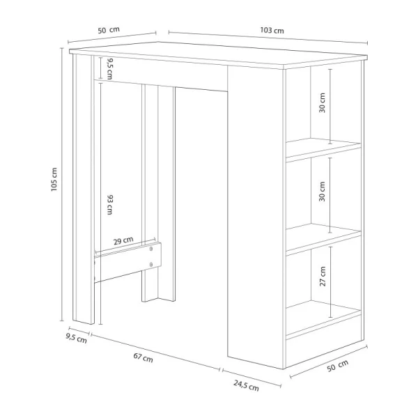 Mesa De Cozinha Alta Bar