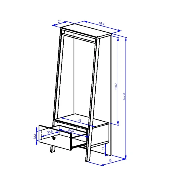 ARMARIO-VESTIDOR ABIERTO INFANTIL TERRAL