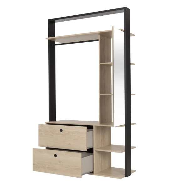 armario aberto com espelho