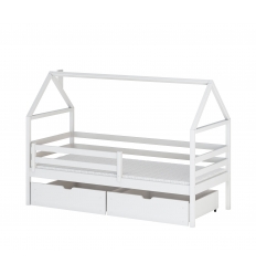 CAMA INFANTIL CASITA CON CAJONES Y BARANDILLA MISSISSIPPI