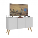 MÓVEL DE TV RETRO 3 PORTAS BRANCO KALOS