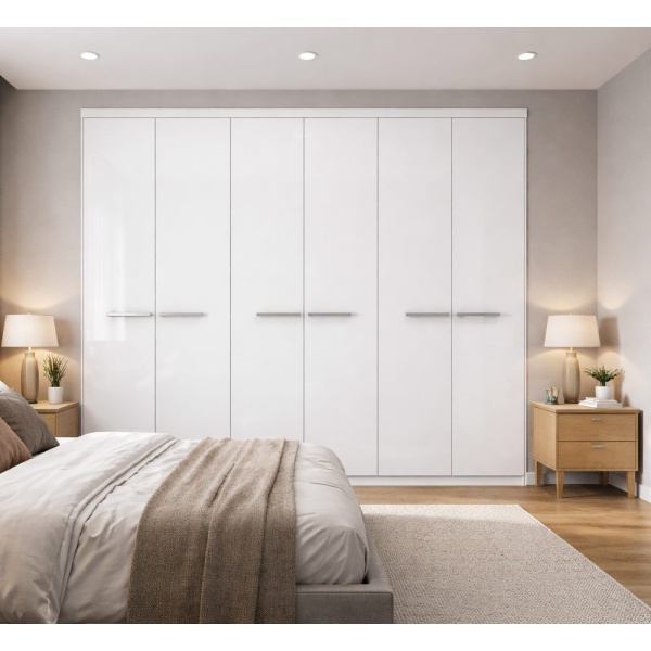 Guarda-roupa  6 portas de 202 x 47 x 217 cm