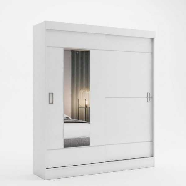 Armário branco portas de correr