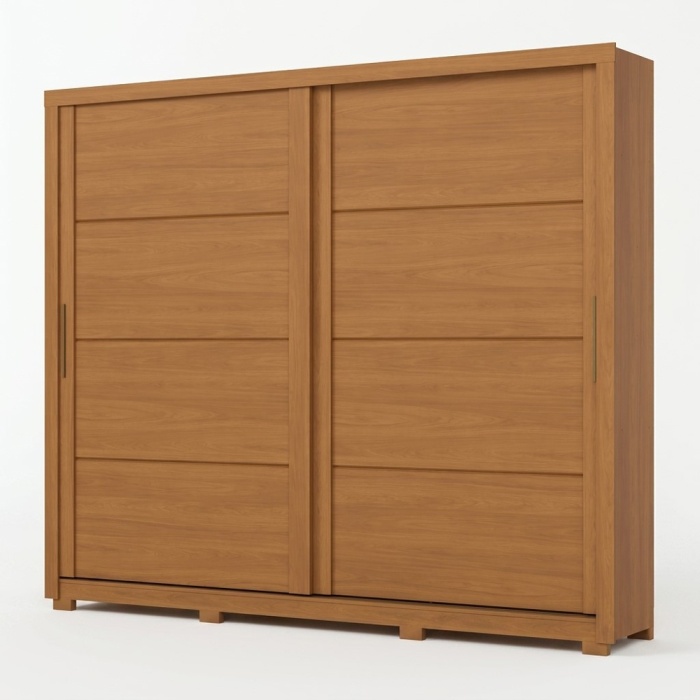 Roupeiro portas de correr Genius em carvalho canela, design elegante e grande capacidade