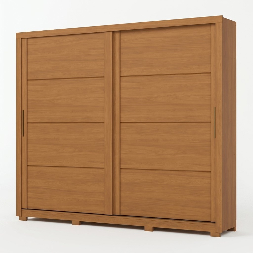 Roupeiro portas de correr Genius em carvalho canela, design elegante e grande capacidade