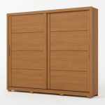 Roupeiro portas de correr Genius em carvalho canela, design elegante e grande capacidade