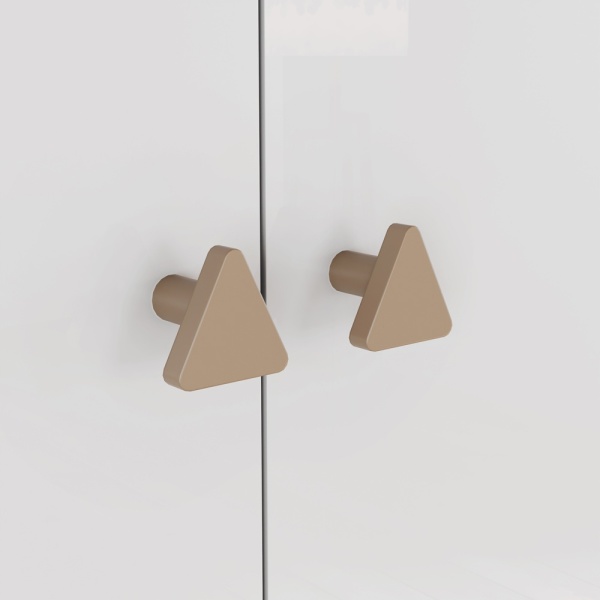 Roupeiro infantil Gamil Vicawu com puxadores triangulares elegantes em estilo minimalista